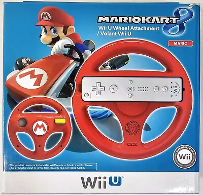 Hori Mario Kart Racing Wheel - WII U, Red, In Box (Tested & Working) - Image 1 of 4