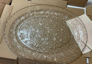 Vintage Princess House Fantasia Crystal Serving Platter # 576 Made In USA 18x13 - Picture 1 of 2