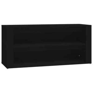 Wooden Shoe Cabinet Shoes Storage Bench Rack Shelf Hallway Table Organiser Black - Picture 1 of 7