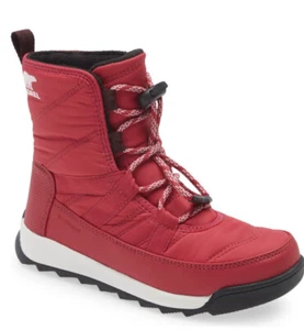 Bota corta aislante impermeable SOREL Whitney II, niño pequeño talla 12, roja, nueva con etiquetas - Imagen 1 de 8