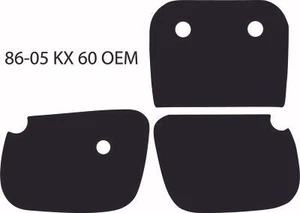 86-05 Kawasaki OEM KX 60 Number Plate Background Decal Sticker - Bild 1 von 1