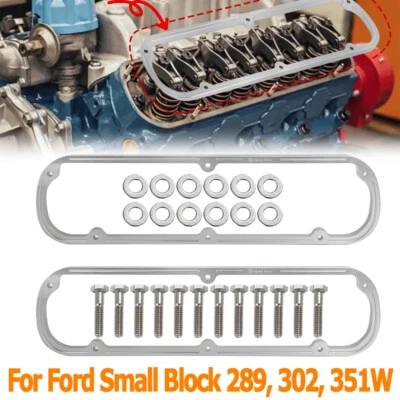 2x Valve Cover Spacer Kit For SBF Ford Small Block 289 302 351W Aluminum Spacer - Image 1 of 4