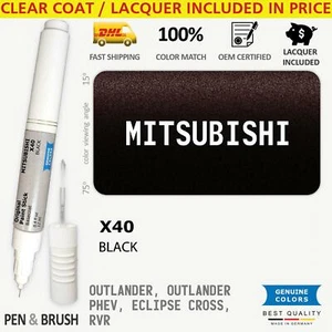 X40 Touch Up Paint for Mitsubishi Black OUTLANDER PHEV ECLIPSE CROSS RVR CMX1004 - Picture 1 of 3