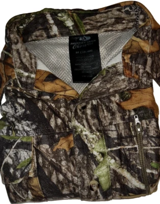 Mossy Oak Obsession Camo Long Sleeve Button Down Shirt Medium Camouflage Green - Image 1 of 4