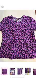Women’s Medium Scrubs Top SANIBEL SCRUBS Purple - Picture 1 of 8