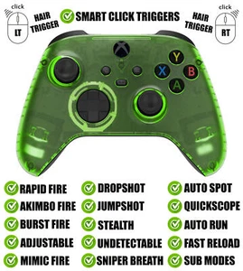 Controlador Modded Green Silencioso Modz Smart Click Triggers para Xbox y PC - Imagen 1 de 2