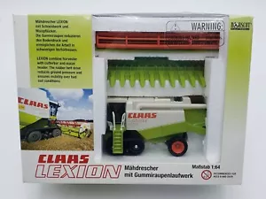 Claas Lexion 460 Combine On Tracks With Corn & Grain Head By Norscot 1/64 Scale - Picture 1 of 10