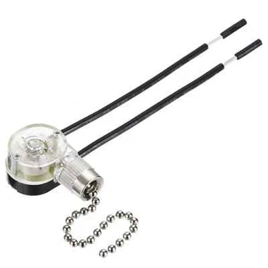 Pull Chain Switch On-Off for Ceiling Fan Lamp Light Clear nickel - Picture 1 of 2