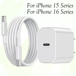 20W USB Type-C Wall Adapter PD Power USB-C Fast Charger For iPhone 16 15 Series - Picture 1 of 15