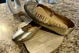 Sam & Libby Sz 7 Gold Ballet Flats Cinderella Girlhoodcore Metallic Goldilocks - Picture 1 of 10