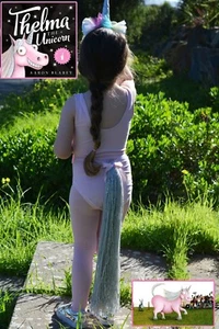 Thelma Unicorn inspired Silver Tail Dress Up Book Week Costume Little Pony Horse - Picture 1 of 4