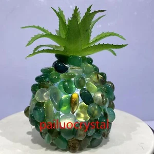 1pc Natural Agate Agate Cluster Pineapple Quartz Crystal Gem Healing +lamp 3.5" - Foto 1 di 9