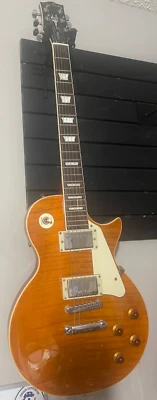 Jay Turser estilo JT-2200 LP, hermoso aspecto natural acabado superior Quilte3d Foto 1 de 4