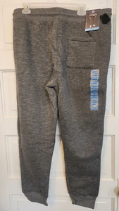 Men's Sherpa Lined Jogger Large Gray with gathered ankle cuff pockets drawstring - Picture 1 of 6
