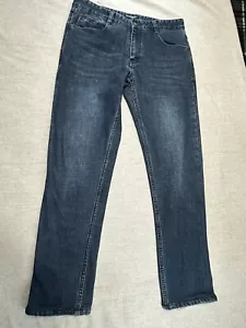 Balenciaga Slim Fit Denim Jeans Indigo Blue 34x29 With Bonus Black Hat - Picture 1 of 19