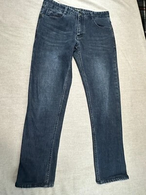 Balenciaga Slim Fit Denim Jeans Indigo Blue 34x29 With Bonus Black Hat - Image 1 of 4