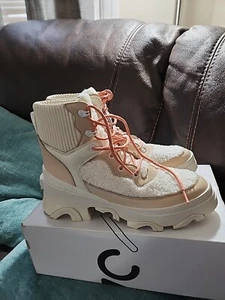 Damenstiefel Sorel Brex™ Stiefel kuschelige Spitze wasserdicht Nova Sand Sea Salt Größe 10 - Bild 1 von 12