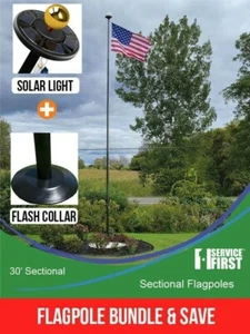 BUNDLE 30' SECTIONAL "Freedom Edition" (Pole, Light & Flash Collar) - Picture 1 of 12