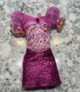 Barbie-Corinne-Doll 3-Three-Musketeers Short-mini Dress ONly~ gold/pink clothes - Imagen 1 de 3