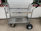Charnstrom Medium Double Decker Frame Mail Room Cart With Casters And Wheels