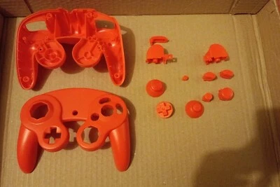 GameCube Controller Front Back Shell Housing Cover & Buttons Nintendo Orange - Image 1 of 3