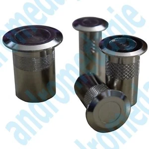 POZZETTO A MOLLA OTTONE NICHELATO Per finitura fori su soglie davanzali - Picture 1 of 14