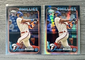 Johan Rojas 2024 Topps Chrome #273 X-Fractor + Base Rookie - Picture 1 of 2