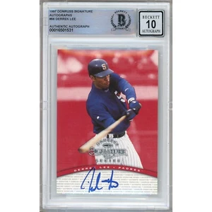 1997 Donruss Signature #66 Derrek Lee Signed Card Beckett AUTO 10 Slab SD Padres - Picture 1 of 5