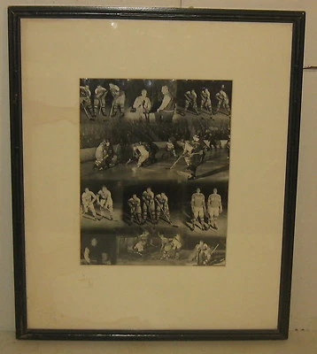 ORIGINAL c1952 YALE UNIVERSITY NCAA COLLEGE HOCKEY PHOTO MONTAGE -MURRAY MURDOCH - Image 1 of 4