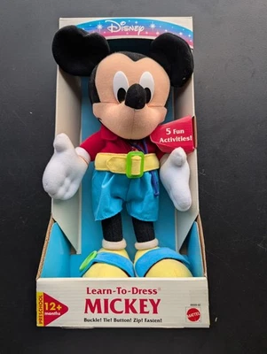 Nuevo Disney Aprender a Vestir Mickey y Minnie Peluche Muñeco Set Mattel Nuevo en Caja Educativo Foto 1 de 4