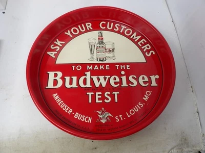 VINTAGE BUDWEISER SERVING TRAY 1940s Test Tray Mint Condition - Image 1 of 4