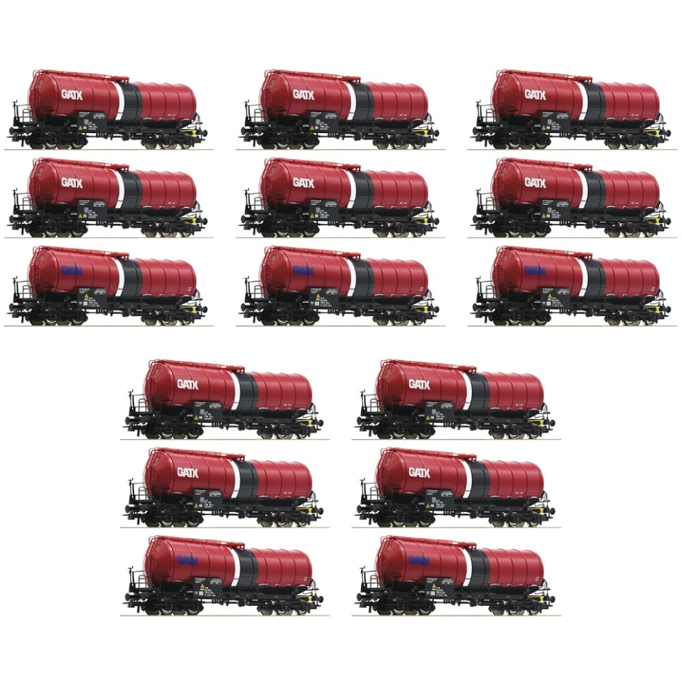 ROCO HO 76088 x5 Slurry wagons Knickkesselwagen 3 Car Set, GATX - Image 1 of 1
