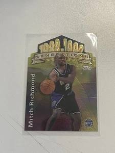 Topps Generations Mitch Richmond 1997 inserto troquelado #G11 Sacramento Kings - Imagen 1 de 1