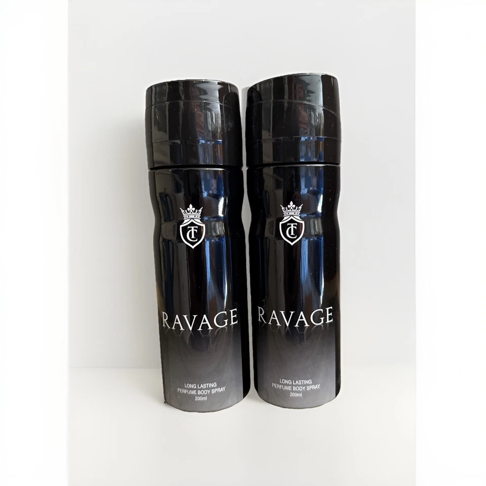 Lote de 2 Perfumes Masculinos Ravage Body Spray Colônia Pacote Novo - Imagem 1 de 1