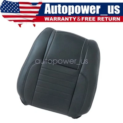 New For Ford Mustang 2010-2014 Driver Top Replacement Leather Seat Cover Black - Image 1 of 4