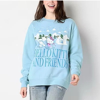 Sudadera Hello Kitty And Friends Snow Crew para mujer cuello redondo manga larga talla L Foto 1 de 4
