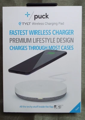 TYLT Puck Fast 10W Qi Certified Wireless Charging Pad for iPhone/Android - NEW - Image 1 of 2