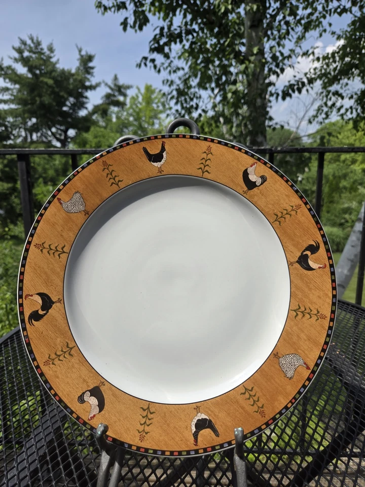 Sakura COUNTRY QUARTET Chop Plate Round Platter 12 3/8" Warren Kimble Dinnerware - Image 1 of 4