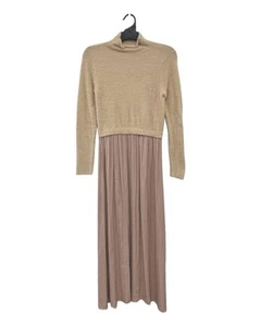 Excellent Condition ANTHROPOLOGIE Women's Beige Maxi Dress Size S - Picture 1 of 4