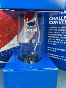 Vintage Pepsi Drinking Glass Swirl Twisted Promotional Partner Gift - Picture 1 of 11