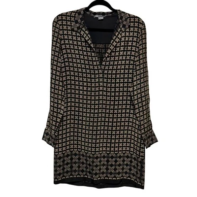 Vestido túnica Vince Quiet luxo seda feminino tamanho 2 Dark Academia minimalista chique - Imagem 1 de 4