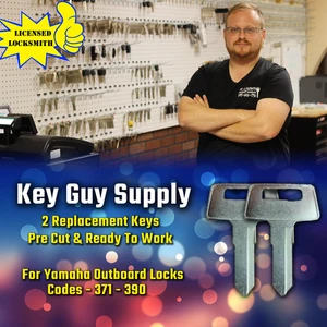 371-390. 2 New keys for Yamaha outboard Marine boat locks, Precision Cut to Code - Picture 1 of 1