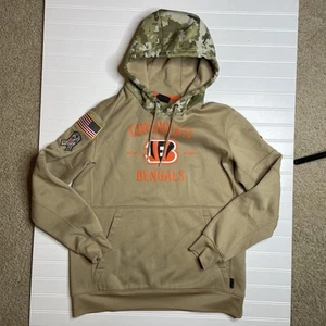 Cincinnati Bengals Hoodie Sweatshirt Adult Large Nike Salute To Service USA Mens - Picture 1 of 6