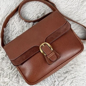 Gucci GG Women's leather shoulder bag in good condition with logo Brown Vintage - Picture 1 of 12