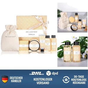 Pflegegeschenke Damen Set Vanille Duft Reisegröße 6-tlg. mit Tasche für Frauen - Bild 1 von 10