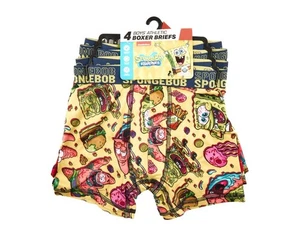 Spongebob Schwammkopf Jungen Boxershorts Unterwäsche, 4er Pack, Größen XS, M, XL - Bild 1 von 8