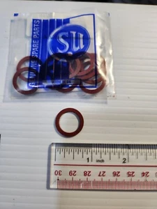FIBRE WASHER RED SU aua1442 MGB - azx1331 62-64 banjo bolt MGA MG TD TF - Picture 1 of 2