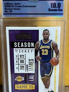 LeBron James 2020-21 Panini Contenders Season Ticket 10.0 Crowned Gem #81 - Picture 1 of 2