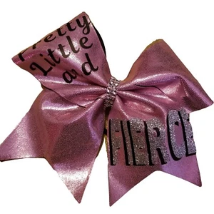 Pretty Little & Fierce Pink Mystique Cheer Hair Bow - Picture 1 of 1