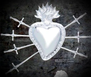 EX VOTO HERZ VOTIV GNADE QUITTUNG AUS METALL 15 X 21 CM ITALIENISCHE PRODUKTION - Bild 1 von 1